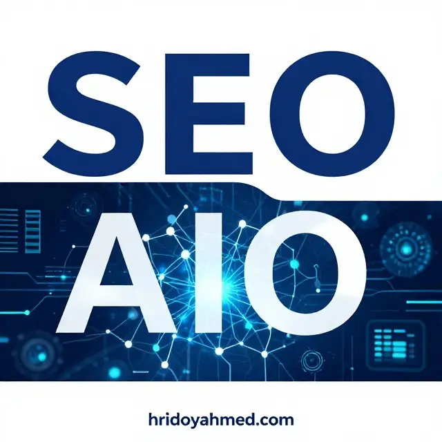 SEO and AI search featured image by Hridoy Ahmed