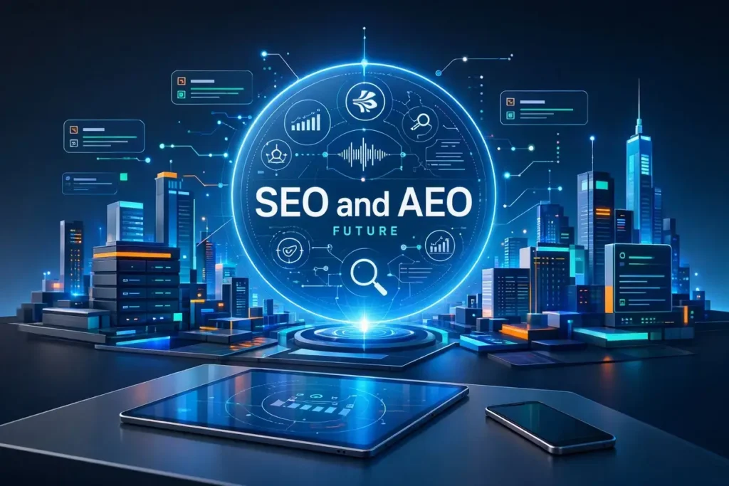 Answer engine optimization featured image by Hridoy Ahmed