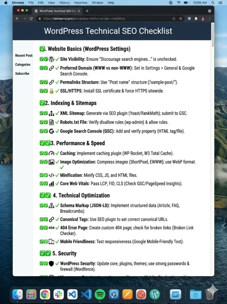 Technical SEO Checklist