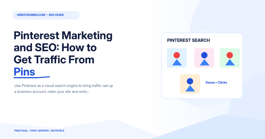Pinterest visual search board with pin cards, creative thumbnails and click and save signals